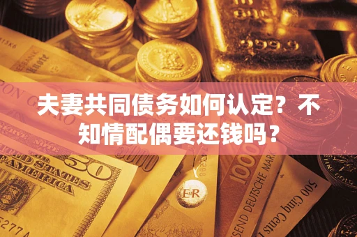 武汉夫妻共同债务如何认定？不知情配偶要还钱吗？