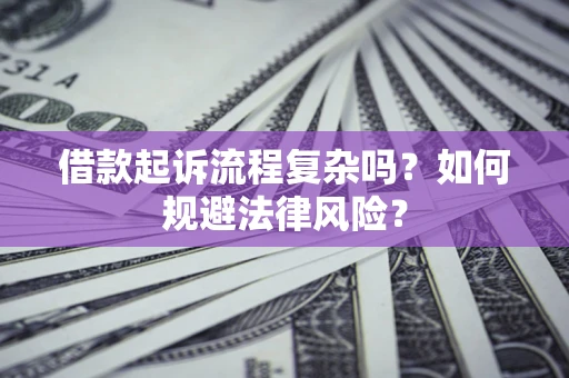 武汉借款起诉流程复杂吗？如何规避法律风险？