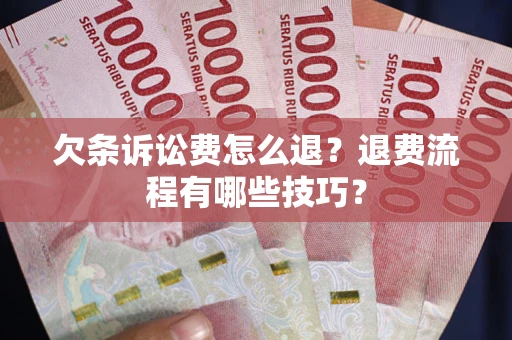武汉欠条诉讼费怎么退？退费流程有哪些技巧？
