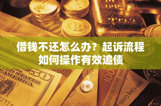 武汉借钱不还怎么办？起诉流程如何操作有效追债