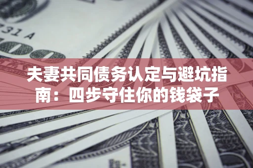 武汉夫妻共同债务认定与避坑指南：四步守住你的钱袋子