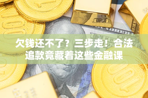 武汉欠钱还不了？三步走！合法追款竟藏着这些金融课