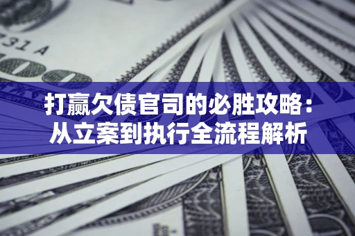 武汉打赢欠债官司的必胜攻略：从立案到执行全流程解析