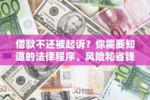 武汉借款不还被起诉？你需要知道的法律程序、风险和省钱技巧